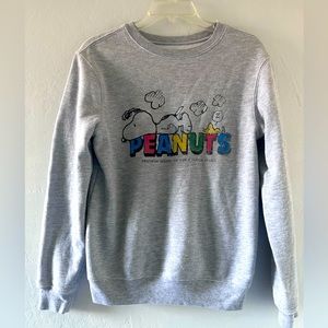 PEANUTS Snoopy World Famous Beagle Gray  Sweater Size Small